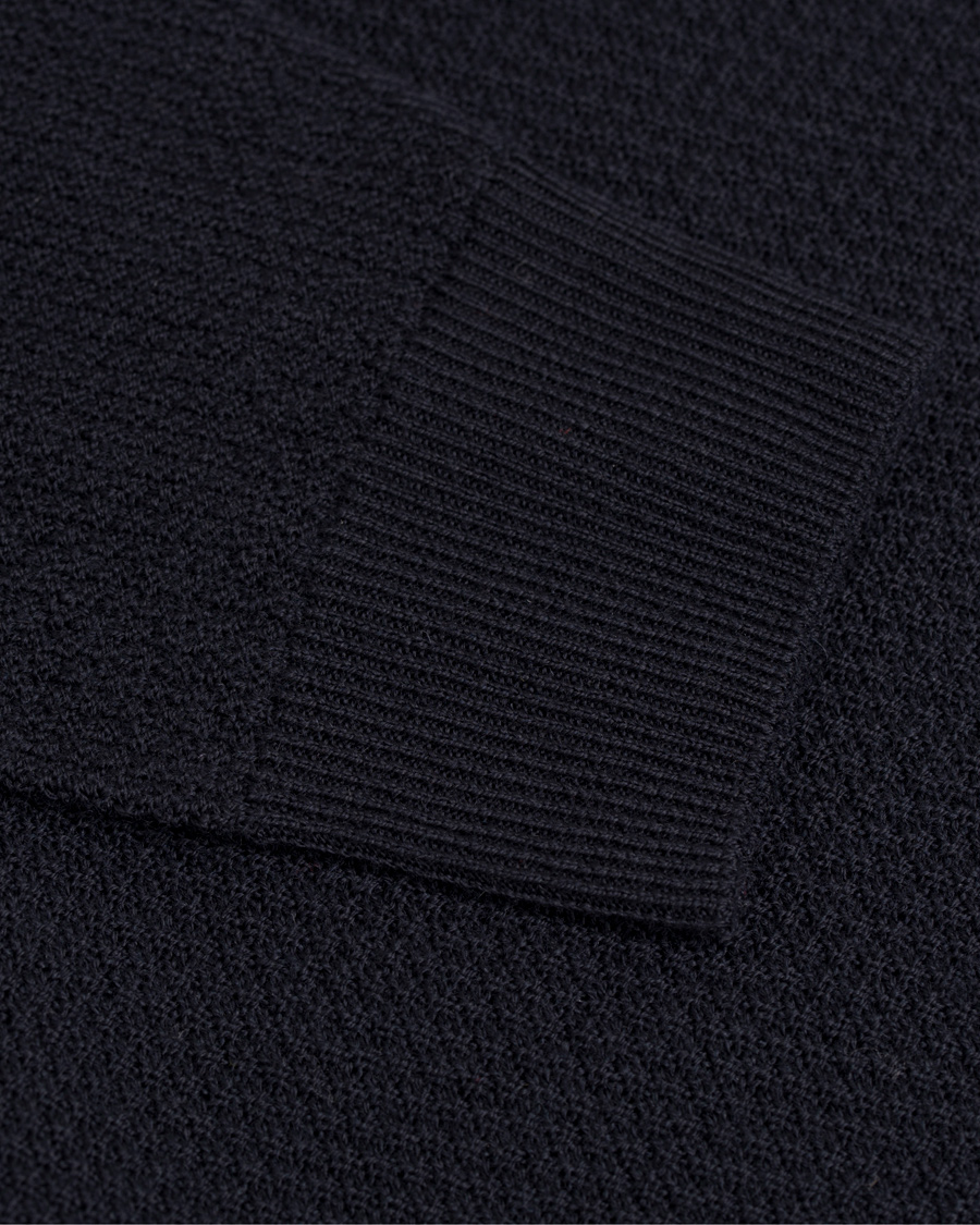 Herre | Gensere | John Smedley | 4 Singular Extra Fine Merino Hoodie Midnight
