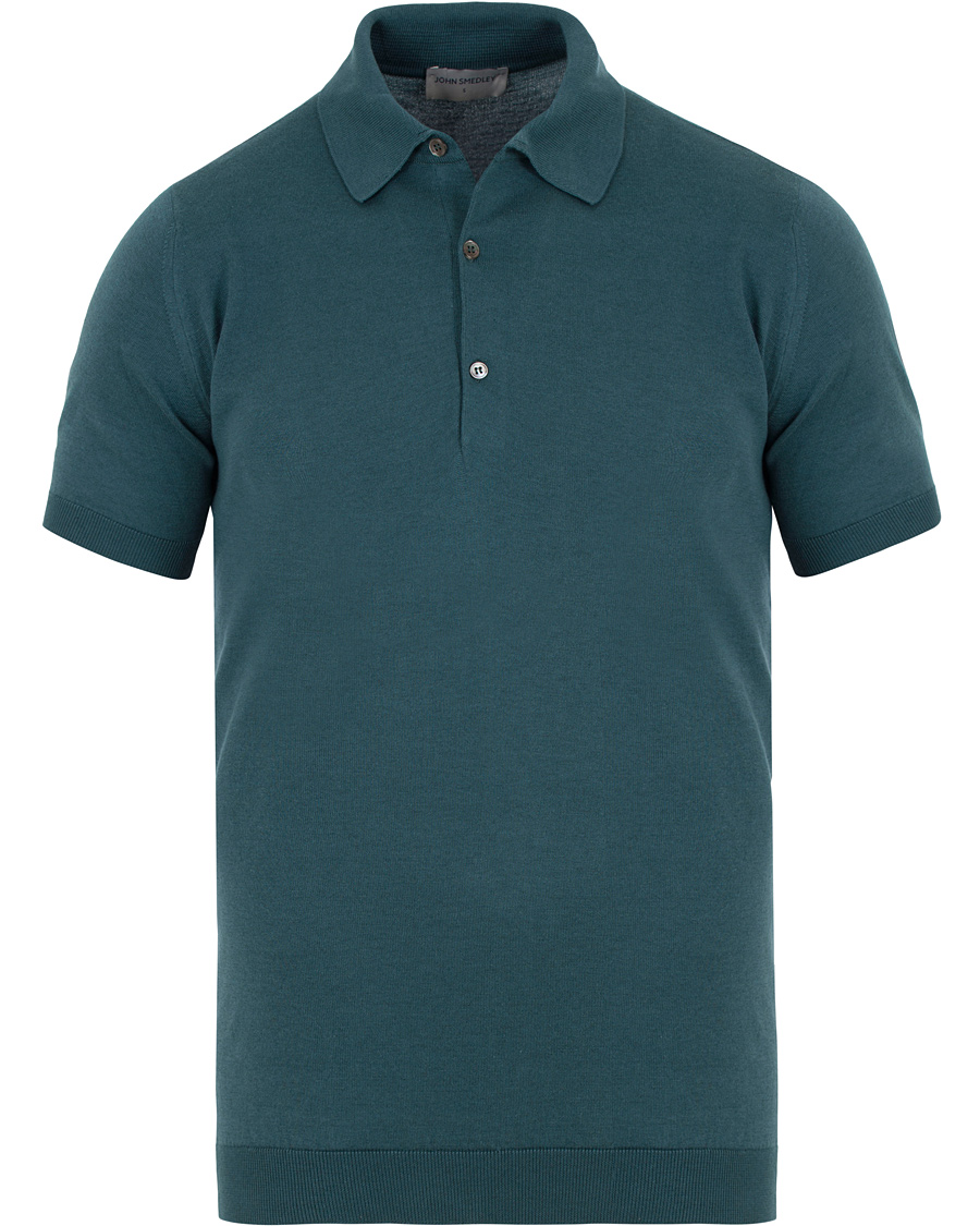 Herre | Pikéer | John Smedley | Adrian Slim Fit Sea Island Polo Brunswick Green