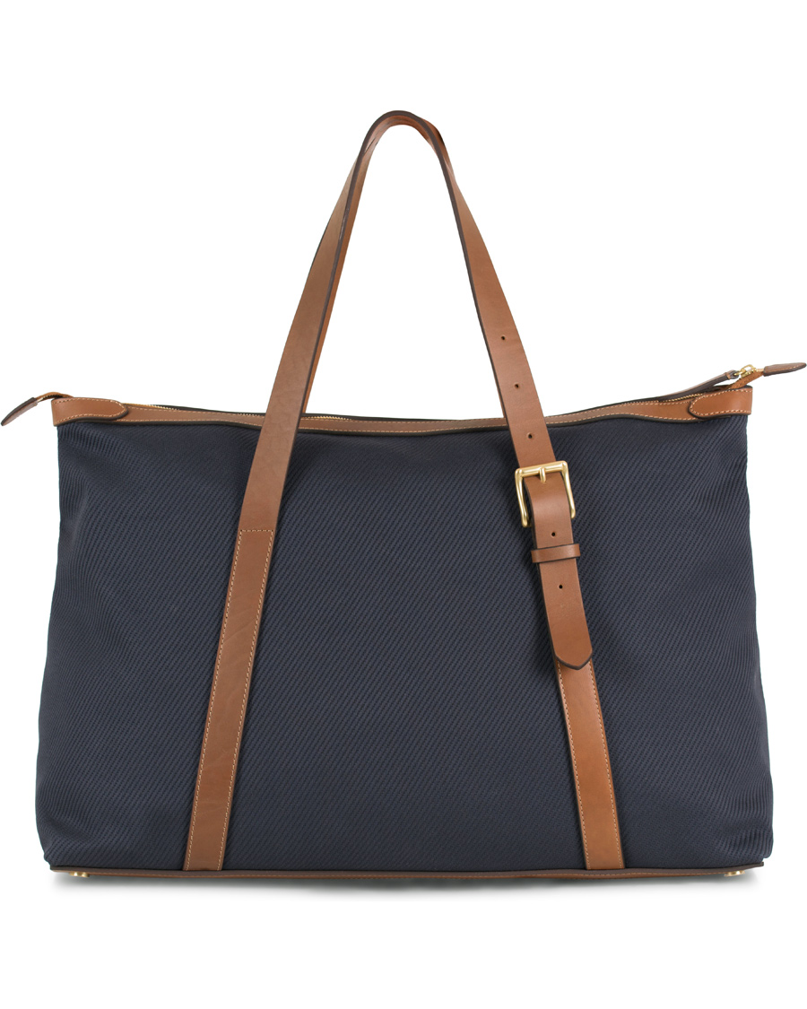 Herre | Mismo Holdall Canvas Weekendbag Deep Navy/Cuoio | Mismo | Holdall Canvas Weekendbag Deep Navy/Cuoio