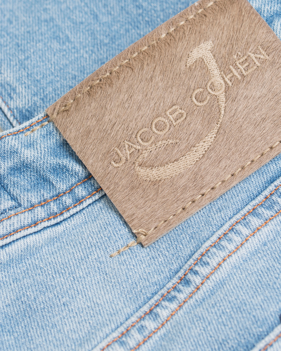 Herre | Jeans | Jacob Cohën | Jacob Cohen 622 Washed Slim Jeans Light Blue