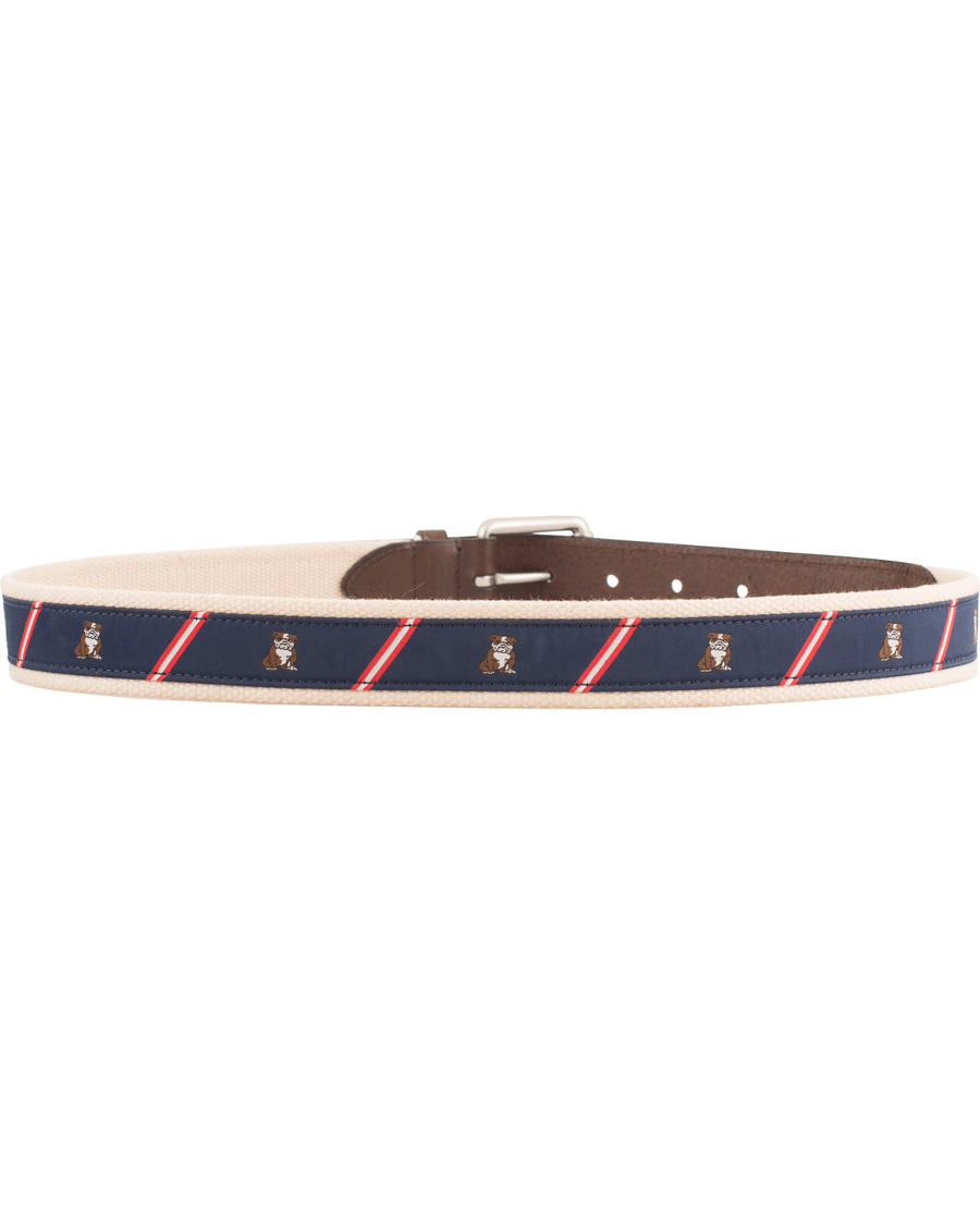 Herre | Polo Ralph Lauren Bulldog Print Belt Navy | Polo Ralph Lauren | Bulldog Print Belt Navy