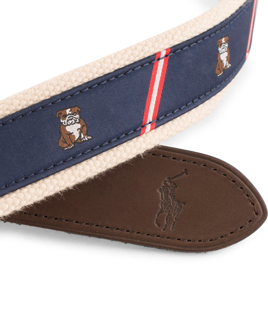 Herre | Polo Ralph Lauren Bulldog Print Belt Navy | Polo Ralph Lauren | Bulldog Print Belt Navy
