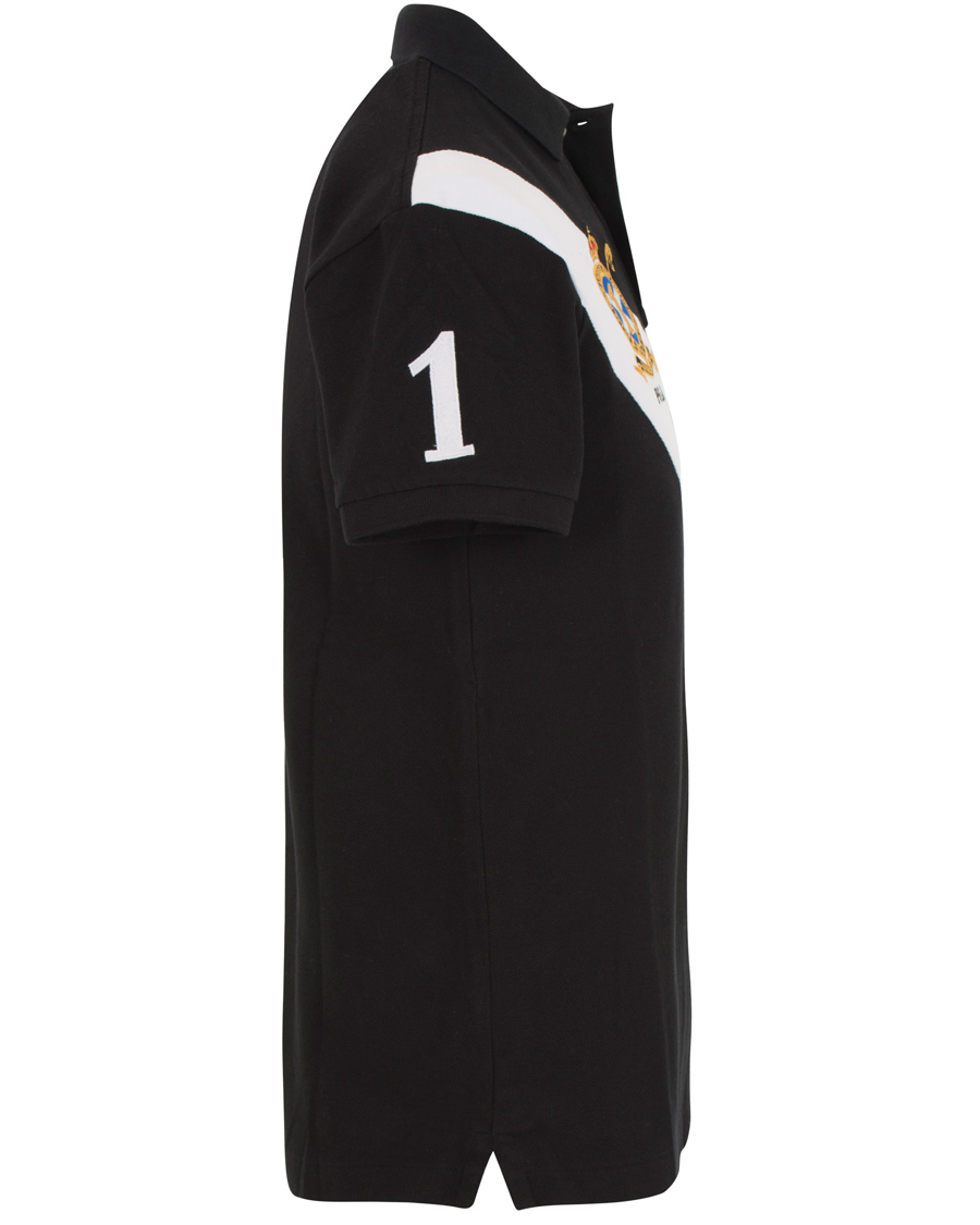 Herre | Pikéer | Polo Ralph Lauren | Custom Fit Big Pony Diagonal Stripe Polo Black/White