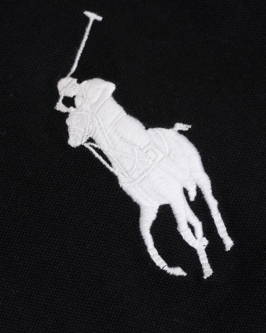 Herre | Pikéer | Polo Ralph Lauren | Custom Fit Big Pony Diagonal Stripe Polo Black/White