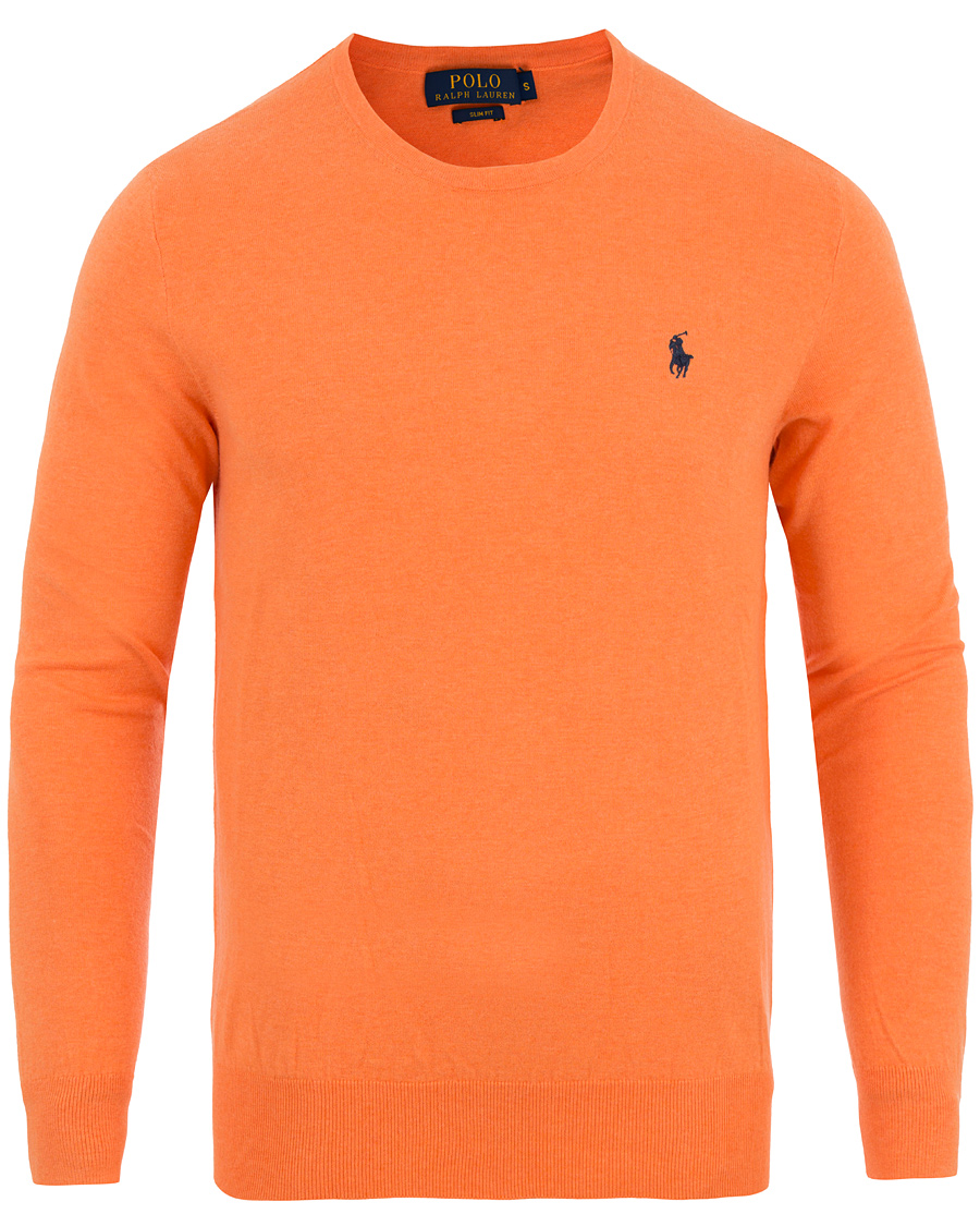 Herre | Gensere | Polo Ralph Lauren | Slim Fit Cotton Crew Neck Pullover Beach Orange Heather