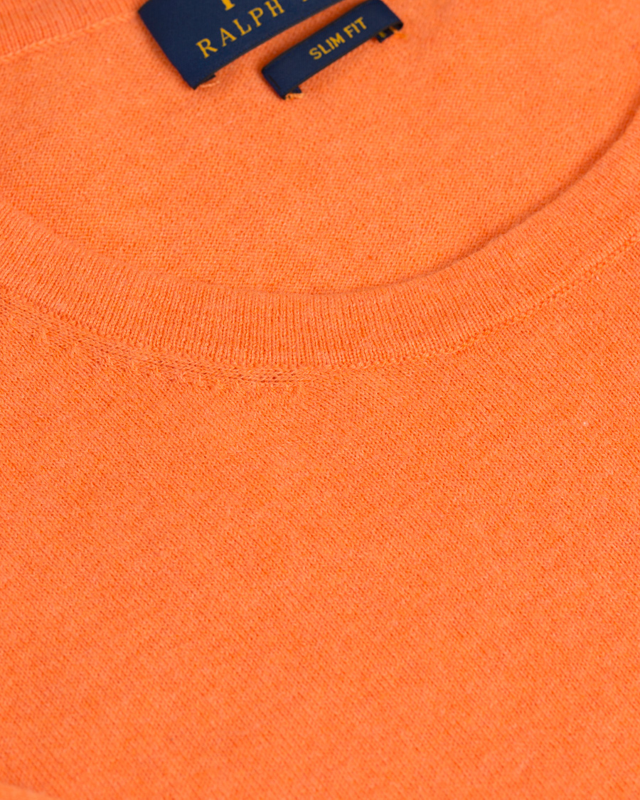 Herre | Gensere | Polo Ralph Lauren | Slim Fit Cotton Crew Neck Pullover Beach Orange Heather