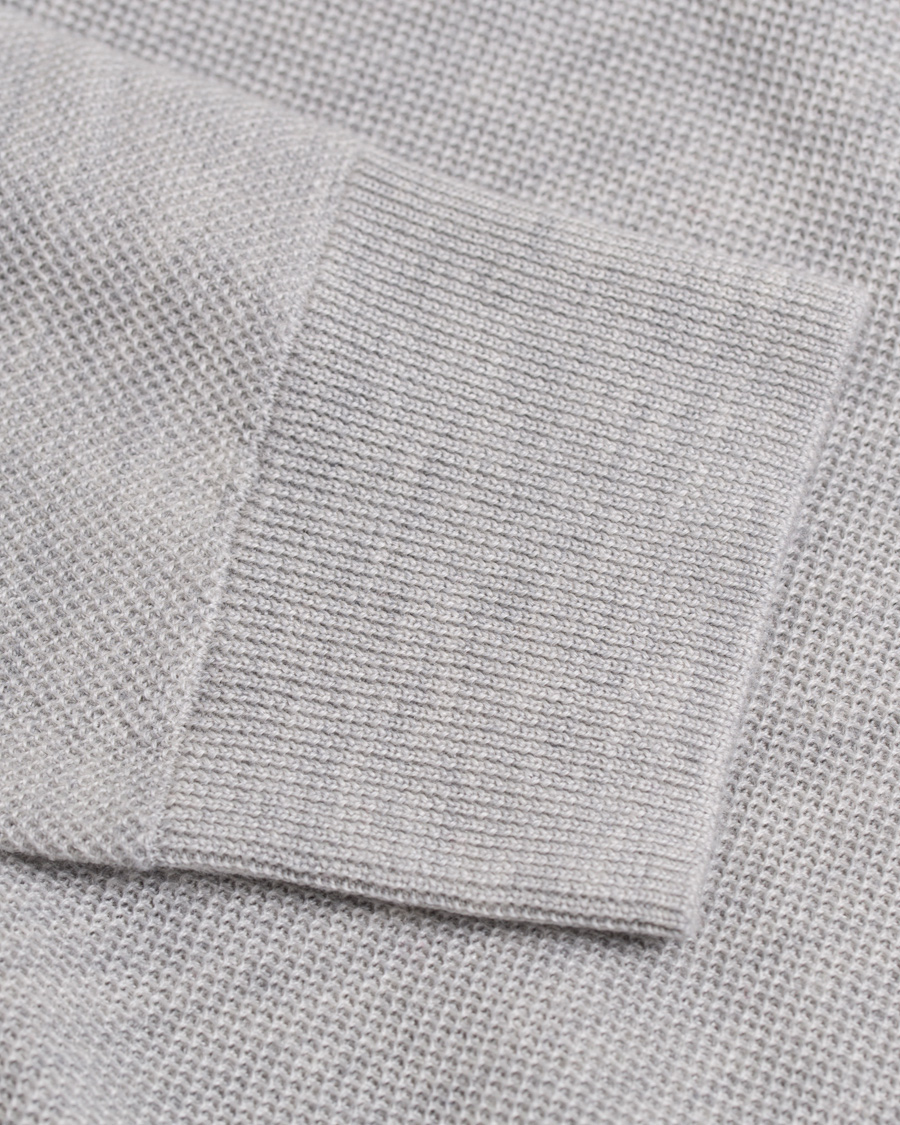 Herre | Gensere | Polo Ralph Lauren | Cotton/Silk/Cashmere Half Zip Honeycomb Grey Heather