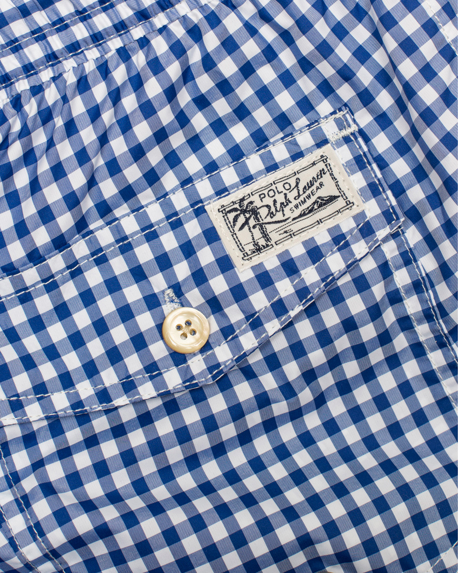 Herre | Badeshorts | Polo Ralph Lauren | Traveler Gingham Swimtrunks Pure Sapphire