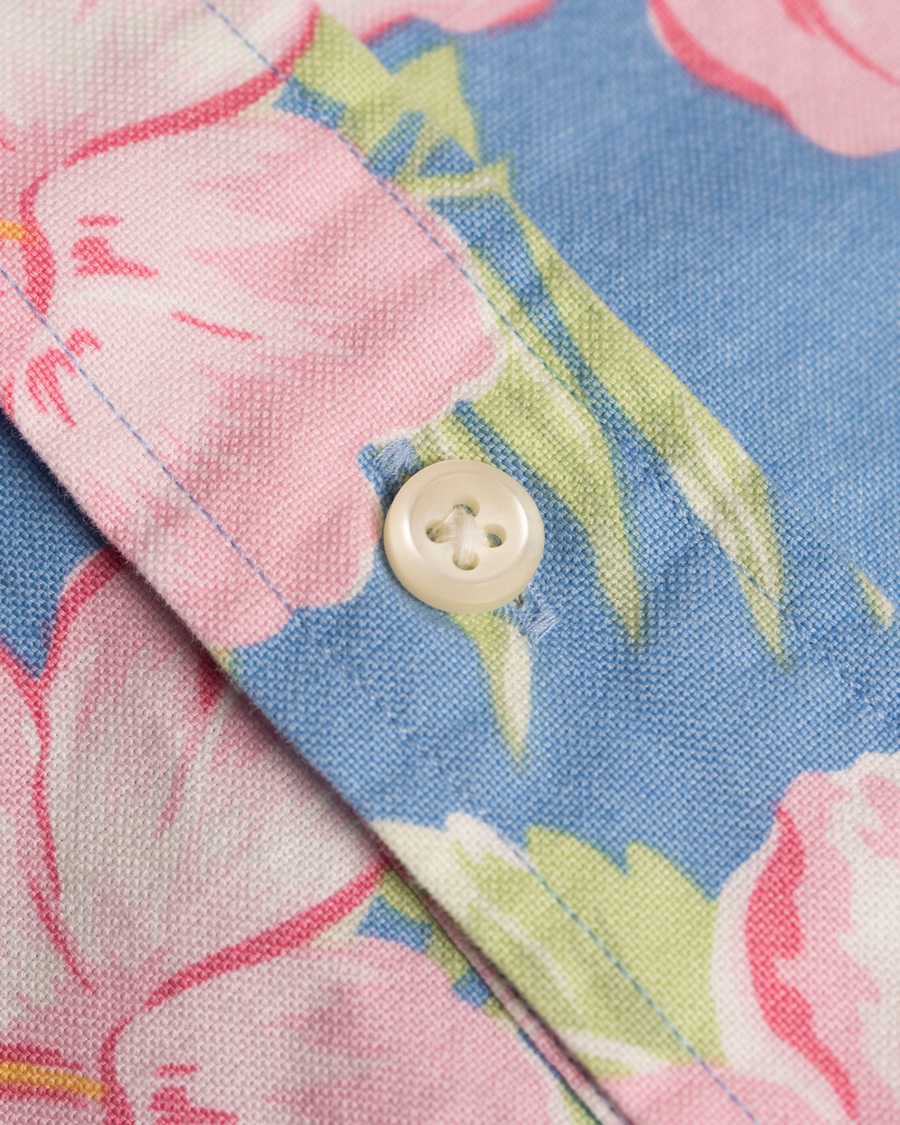 Herre | Skjorter | Polo Ralph Lauren | Slim Fit Oxford Short Sleeve Flower Shirt Pastal