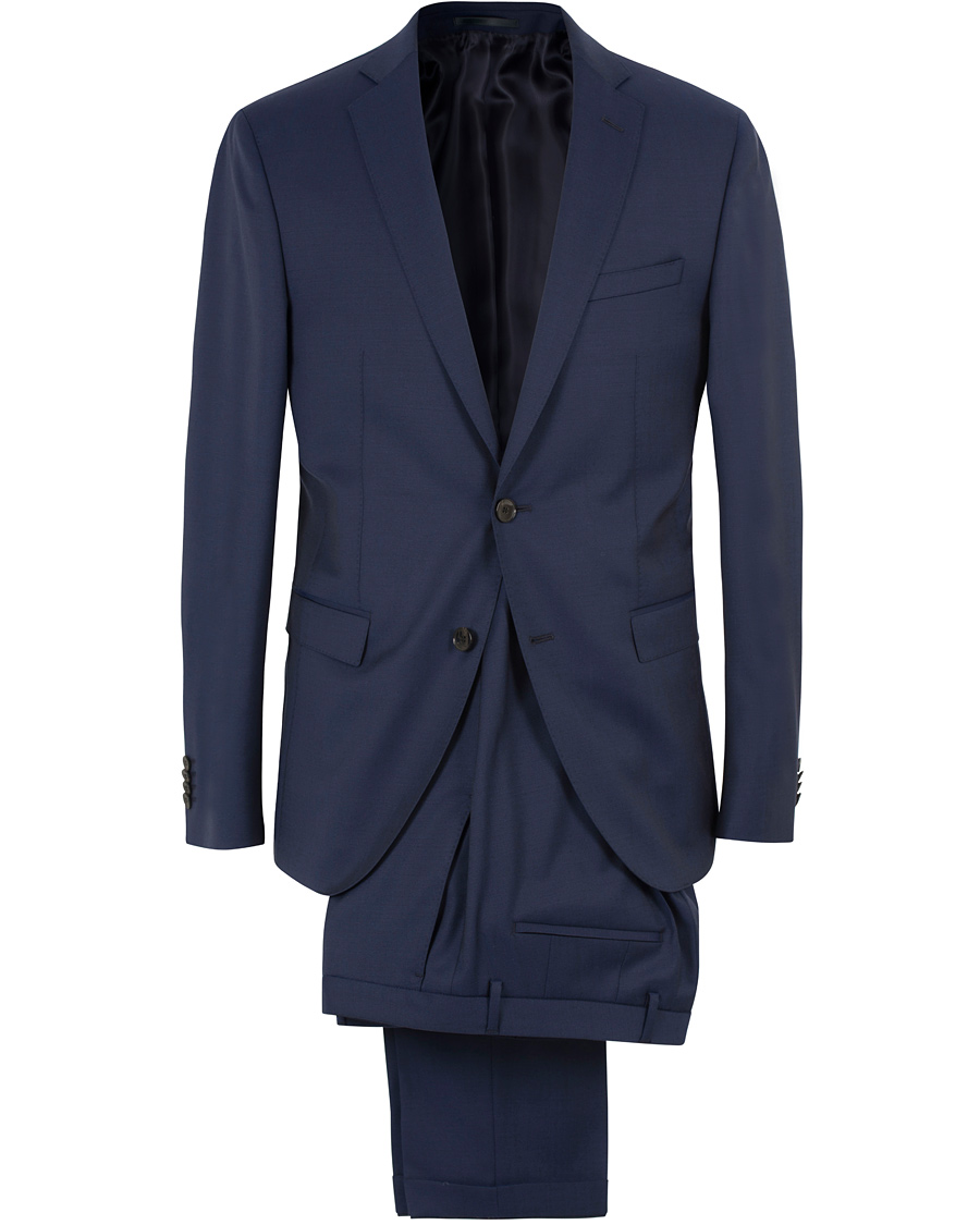 Herre | Dresser | BOSS BLACK | BOSS Reyno/Wave Wool Suit Dark Blue