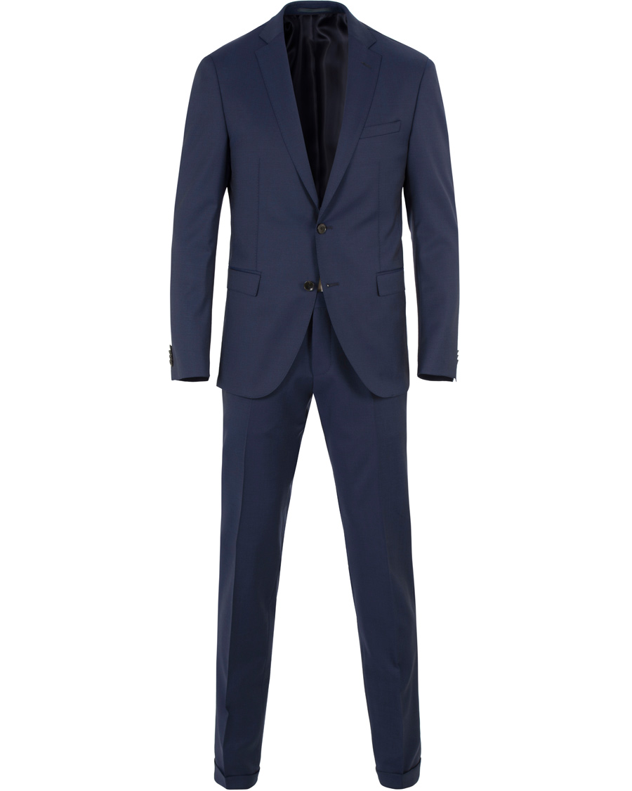 Herre | Dresser | BOSS BLACK | BOSS Reyno/Wave Wool Suit Dark Blue