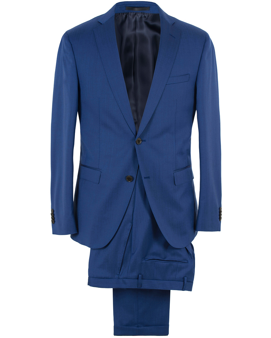 Herre | Dresser | BOSS BLACK | BOSS Reyno/Wave Wool Suit Napoli Blue