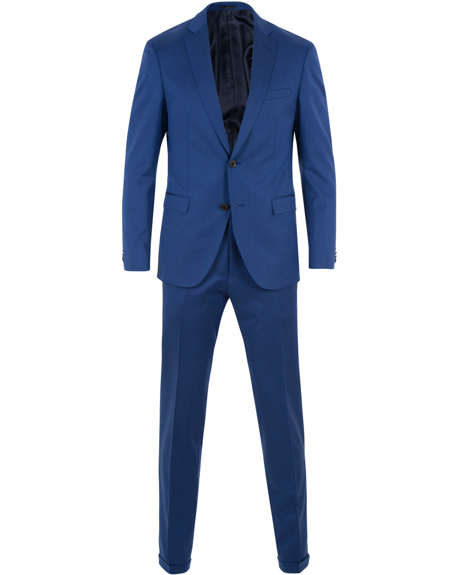 Herre | Dresser | BOSS BLACK | BOSS Reyno/Wave Wool Suit Napoli Blue