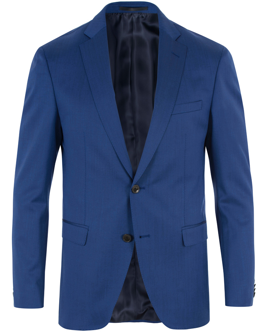 Herre | Dresser | BOSS BLACK | BOSS Reyno/Wave Wool Suit Napoli Blue