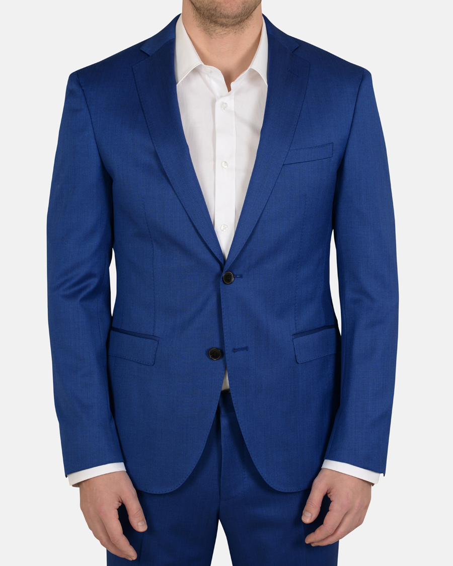 Herre | Dresser | BOSS BLACK | BOSS Reyno/Wave Wool Suit Napoli Blue