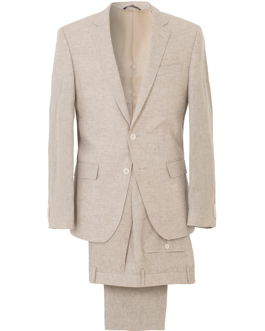 Herre | Dresser | BOSS BLACK | BOSS Hutson/Gander Linen Suit Natural