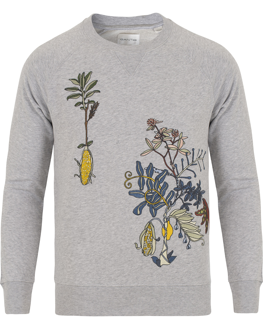Herre | Gensere | GANT Rugger | The Embroidery Crew Sweatshirt Grey