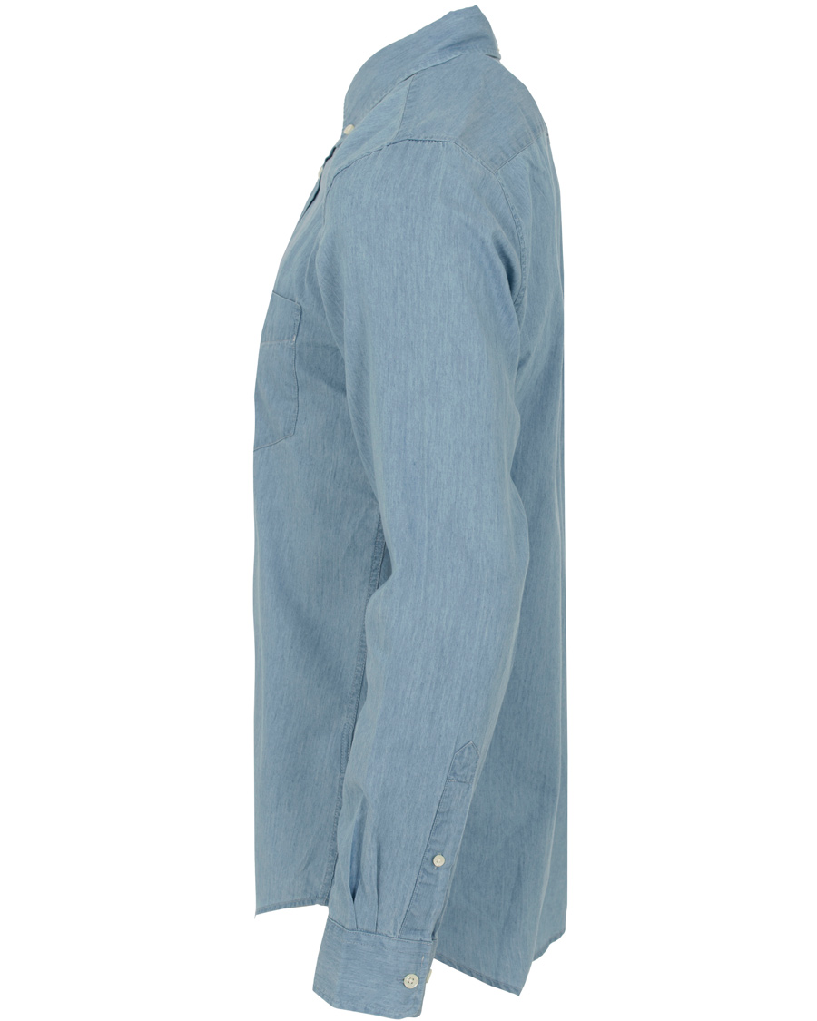 Herre | Skjorter | GANT Rugger | Luxury Indigo Hugger Fit Shirt Light Indigo