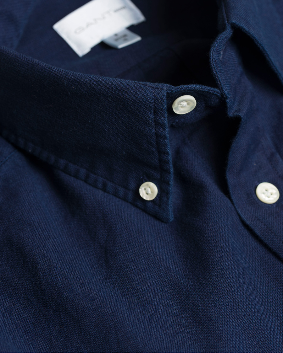 Herre | Skjorter | GANT Rugger | Indigo Oxford Hugger Fit Shirt Dark Indigo