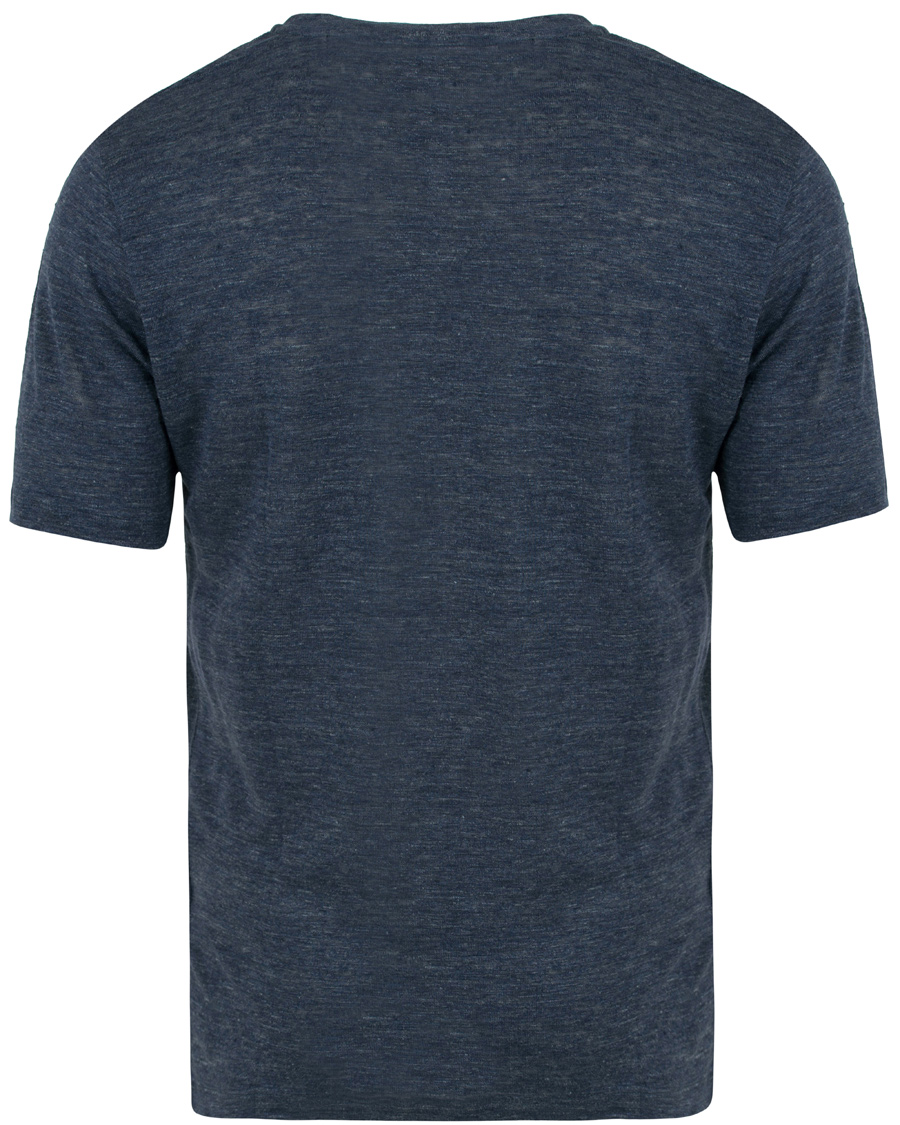 Herre | T-Shirts | GANT Diamond G | Délavé Linen Tee Persian Blue