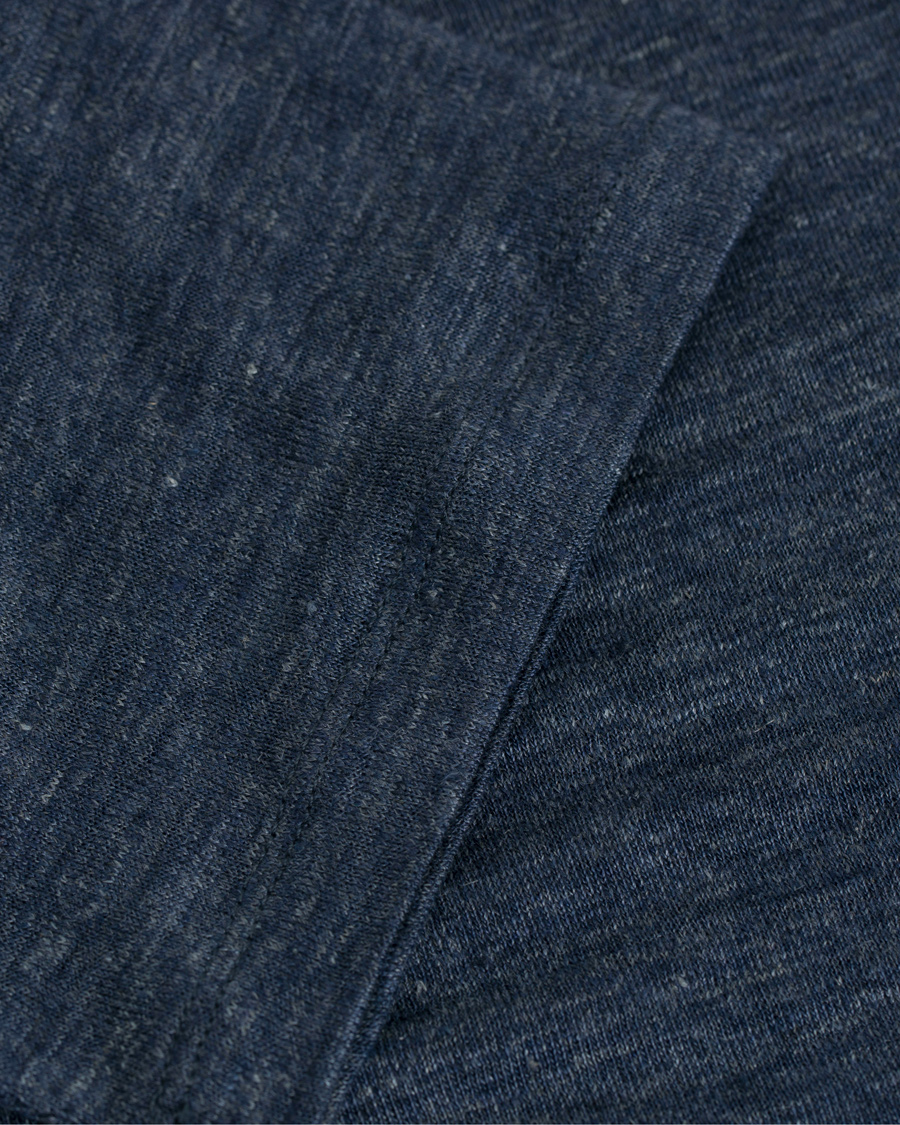 Herre | T-Shirts | GANT Diamond G | Délavé Linen Tee Persian Blue
