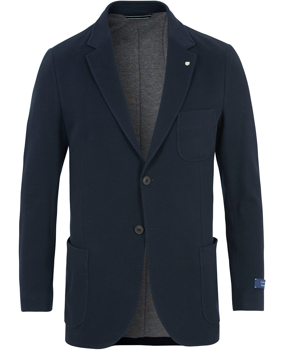 Herre | Dressjakker | Gant | Weekender Fit Cotton Pique Blazer Navy