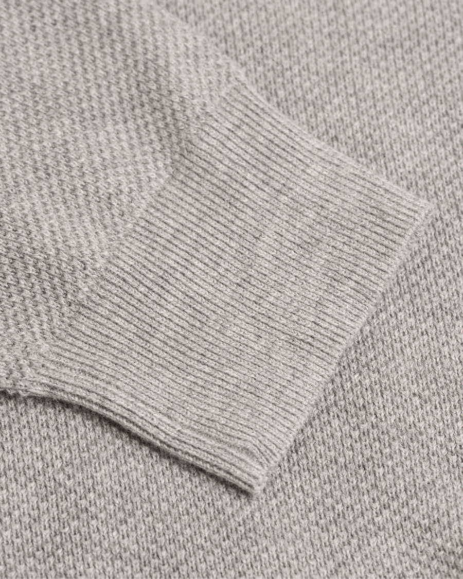 Herre | Gensere | GANT | Cotton Pique Crew Neck Grey Melange
