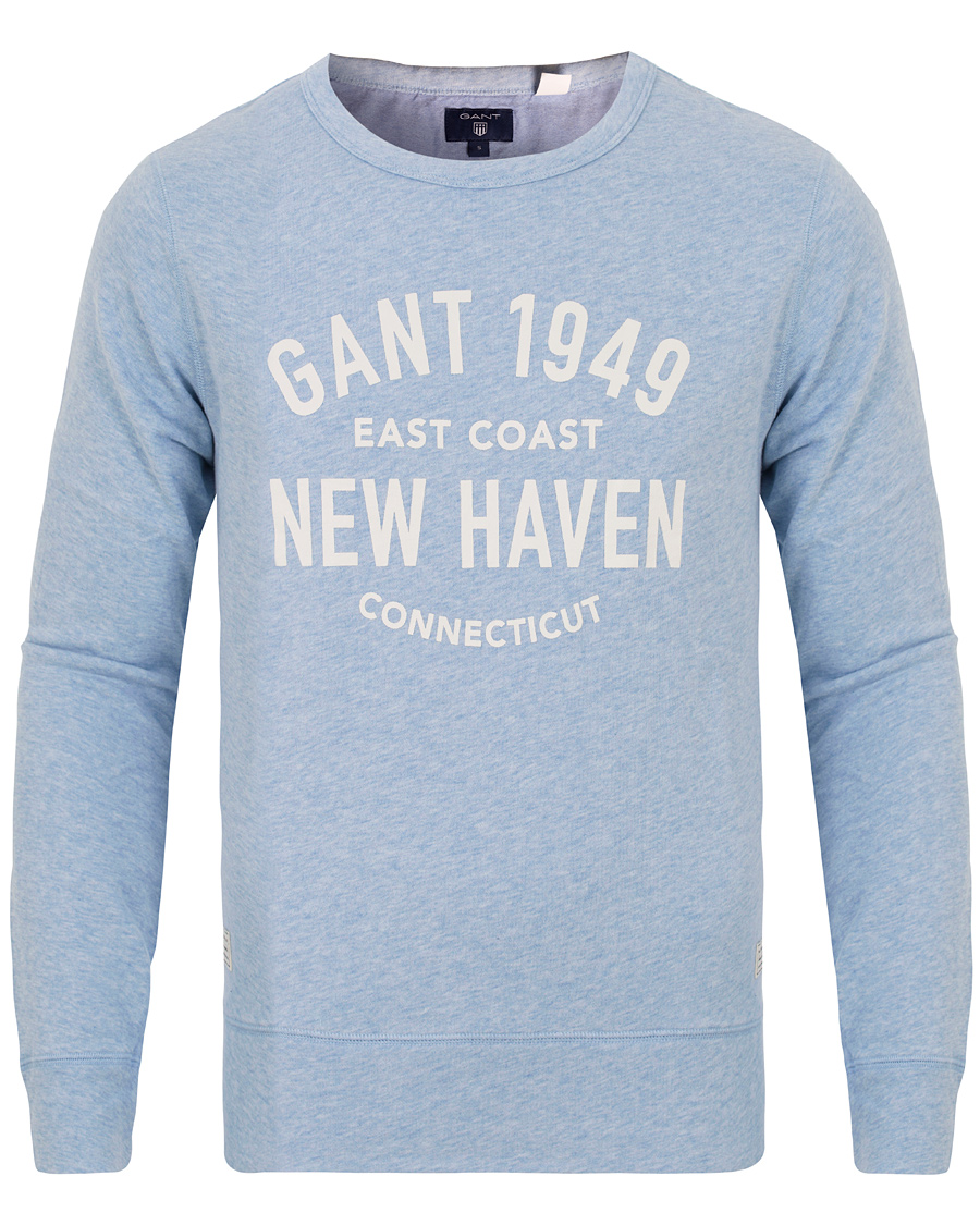 Herre | Gensere | GANT | New Haven Sweatshirt Frost Blue Melange