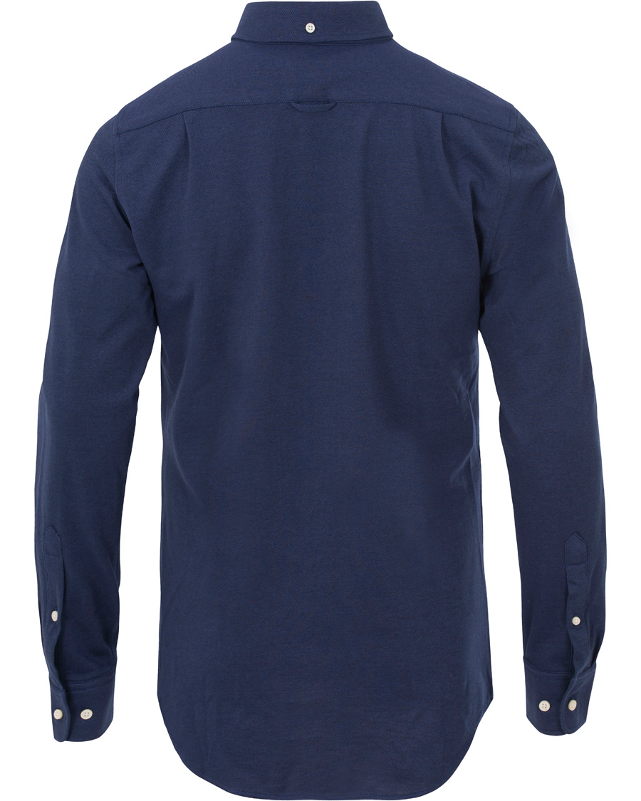 Herre | Skjorter | GANT | Fitted Body Tech Prep Pique Shirt Navy