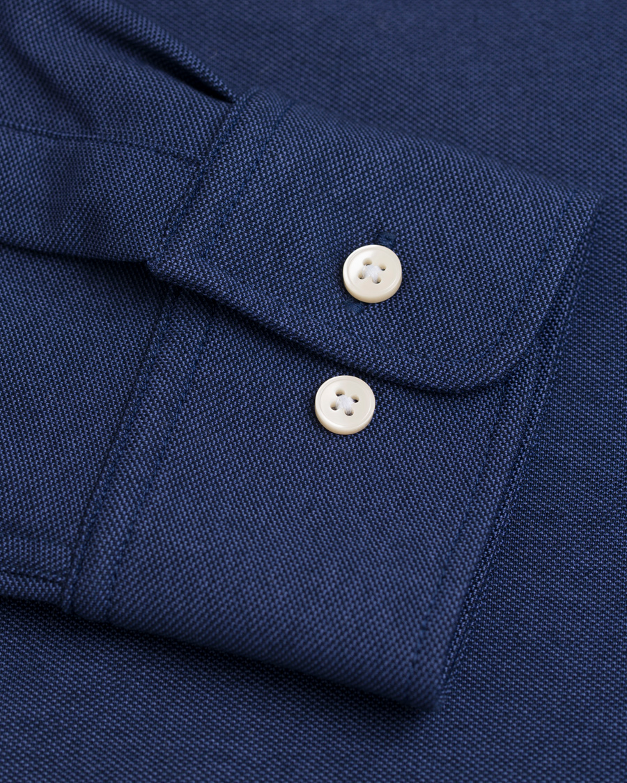 Herre | Skjorter | GANT | Fitted Body Tech Prep Pique Shirt Navy