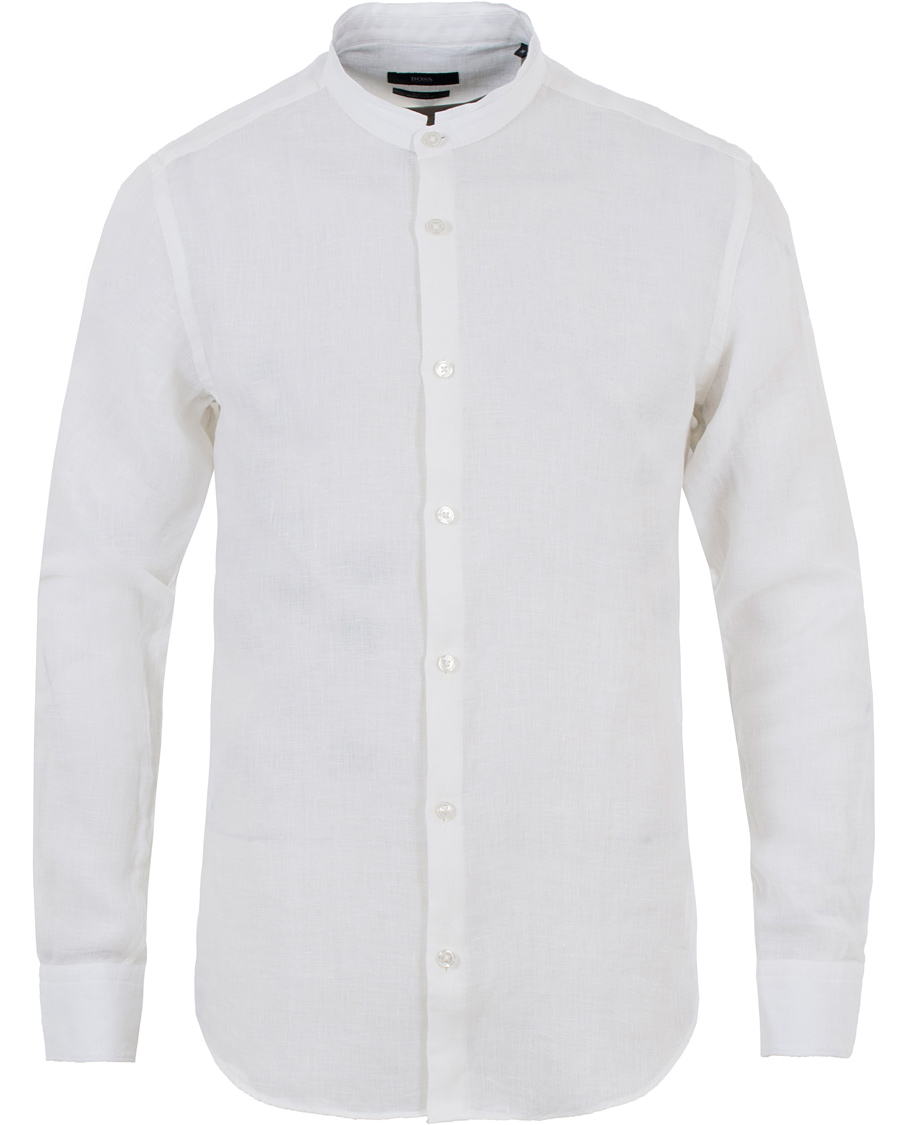 Herre | Skjorter | BOSS BLACK | BOSS Rab Linen Shirt White