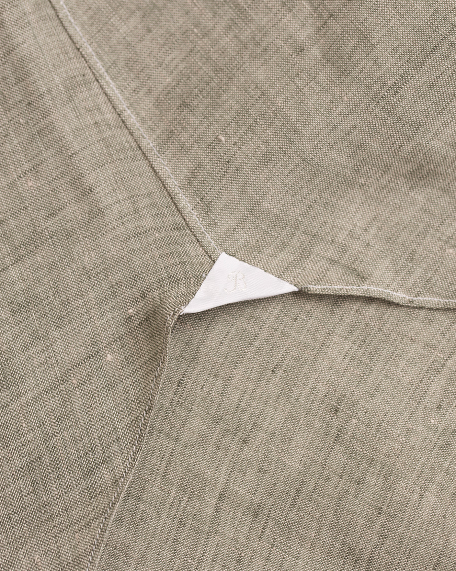 Herre | Skjorter | Barba Napoli | Slim Fit Linen Shirt Green