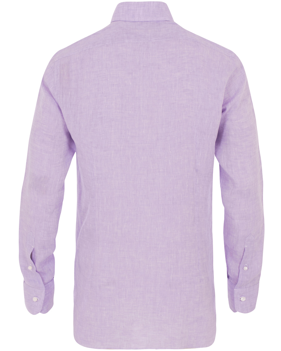 Herre | Skjorter | Barba Napoli | Slim Fit Linen Shirt Lavendel
