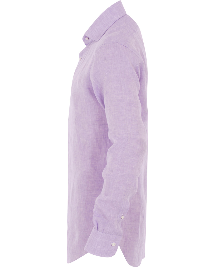 Herre | Skjorter | Barba Napoli | Slim Fit Linen Shirt Lavendel