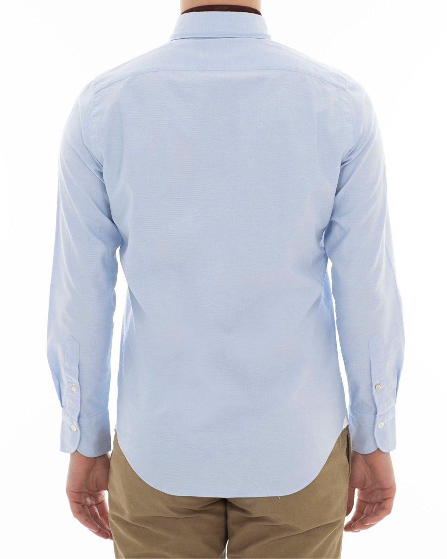 Herre | Skjorter | Finamore Napoli | Slim Fit Oxford Button Down Shirt Light Blue