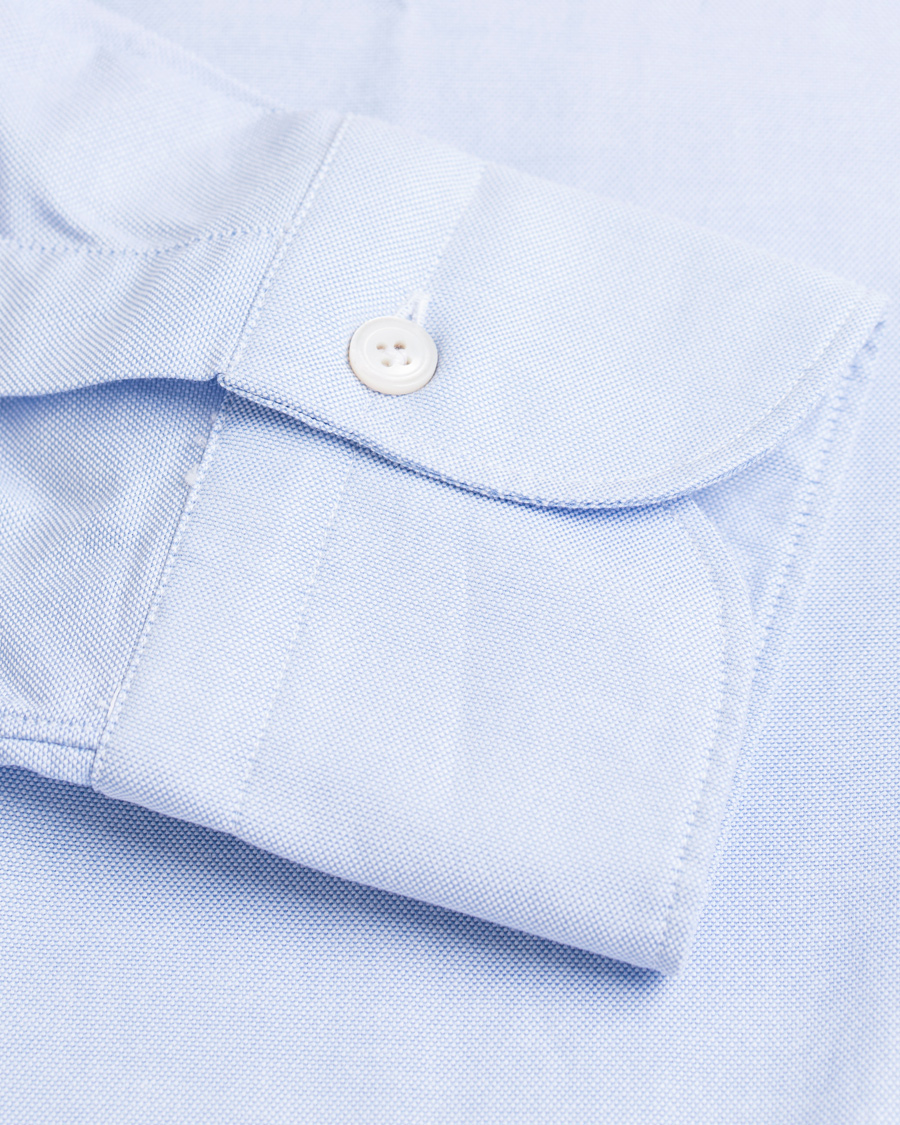 Herre | Skjorter | Finamore Napoli | Slim Fit Oxford Button Down Shirt Light Blue