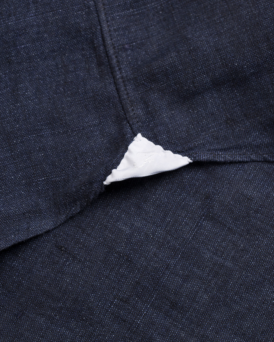 Herre | Skjorter | Finamore Napoli | Miami Popover Linen Shirt Navy