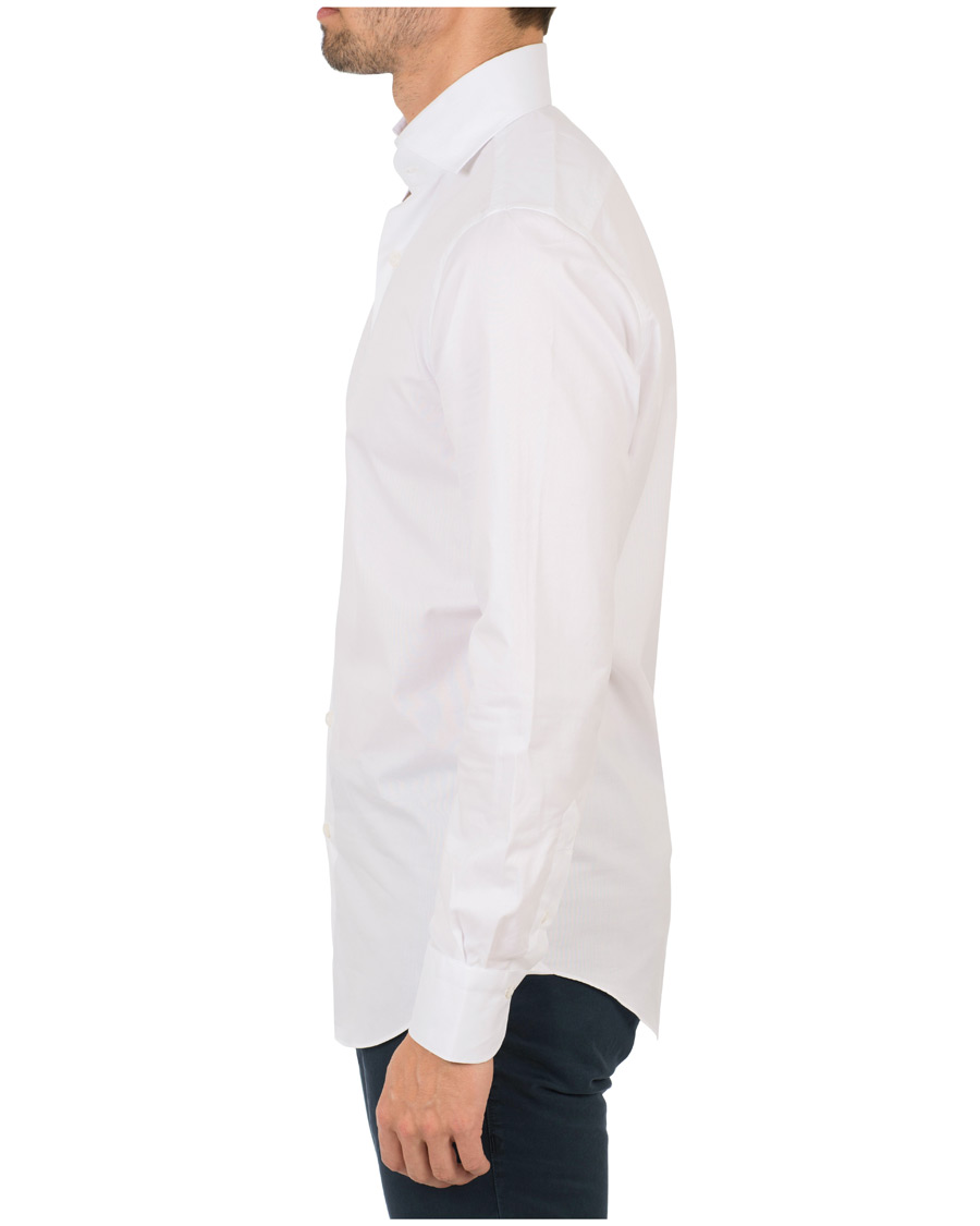 Herre | Skjorter | Finamore Napoli | Milano Slim Fit Poplin Shirt White