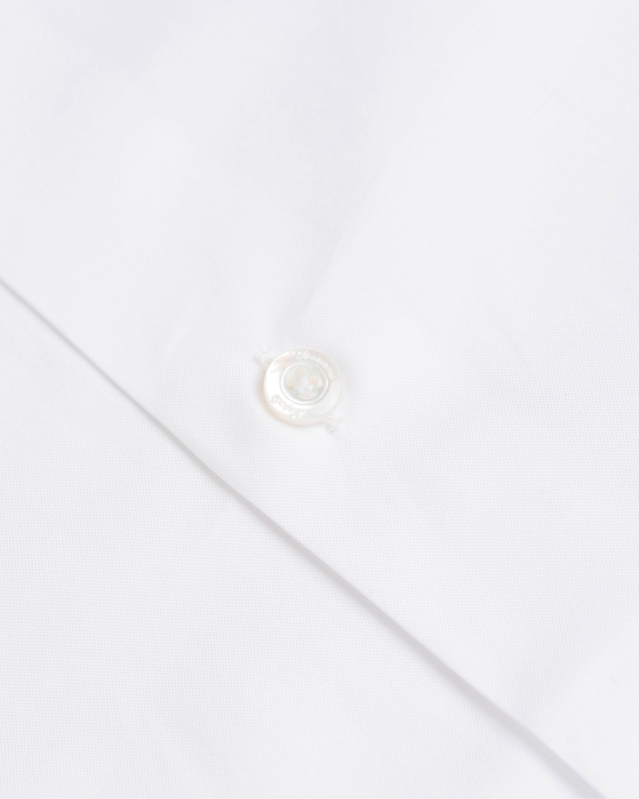 Herre | Skjorter | Finamore Napoli | Milano Slim Fit Poplin Shirt White