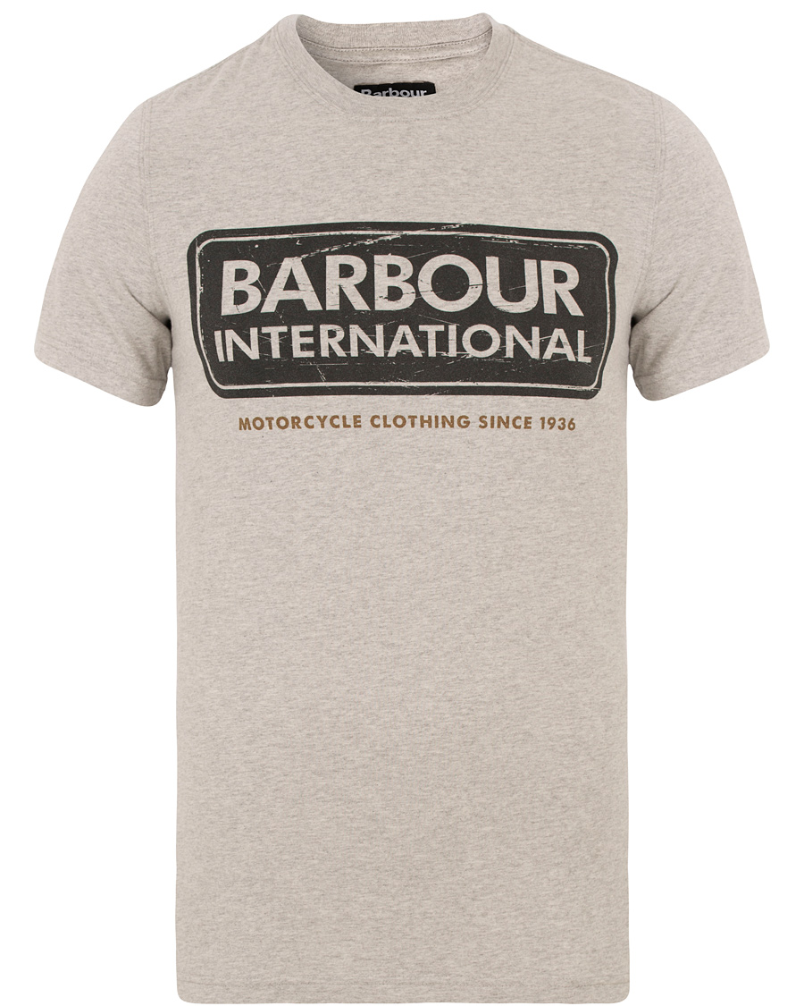 Herre | T-Shirts | Barbour International | Logo Tee Grey Marl