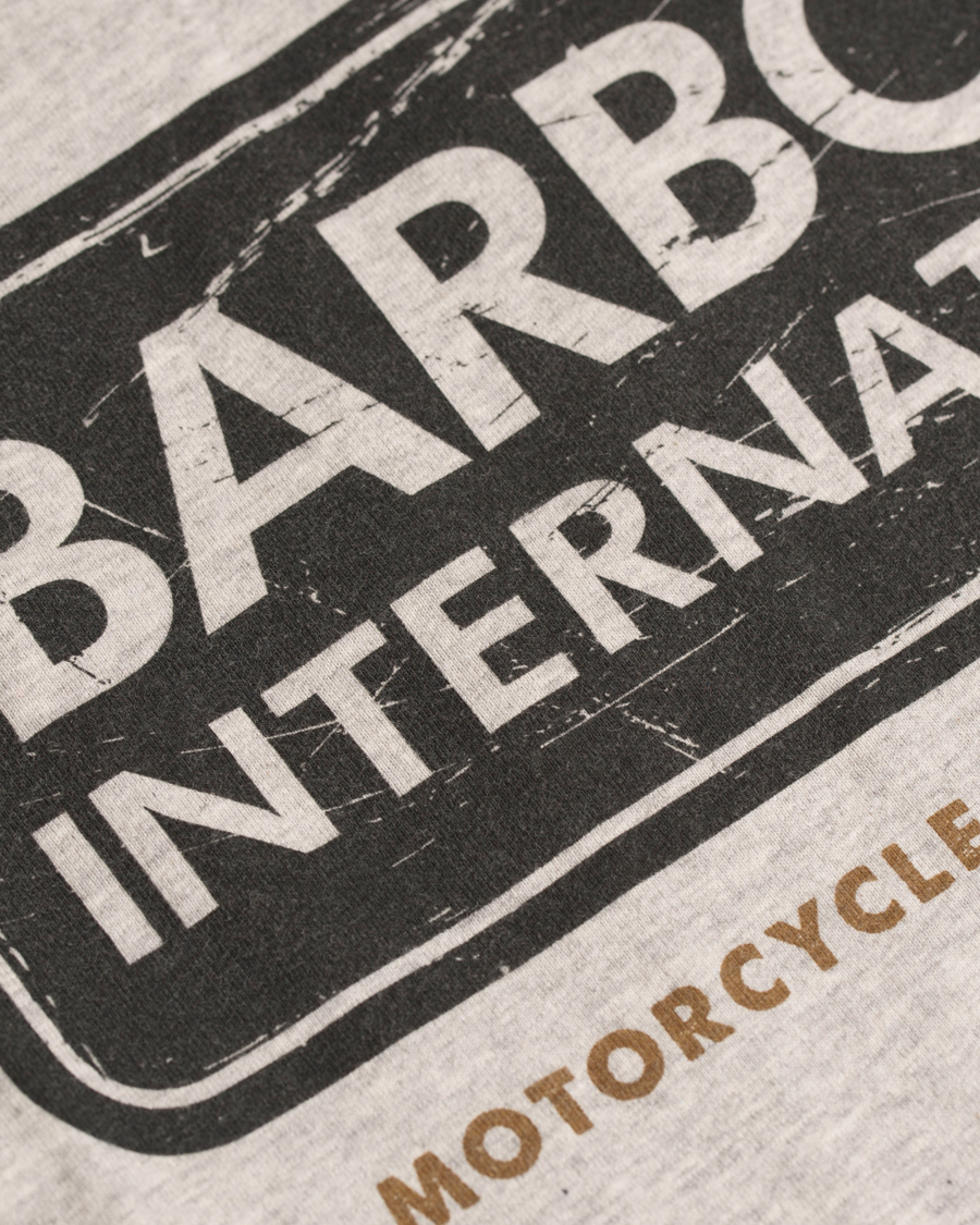 Herre | T-Shirts | Barbour International | Logo Tee Grey Marl