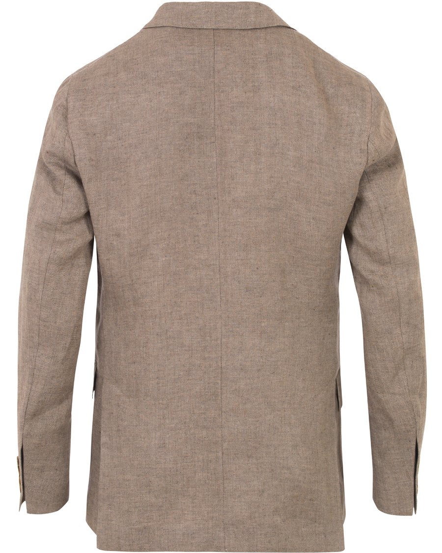 Herre | Dressjakker | Hackett | Linen Herringbone Blazer Beige