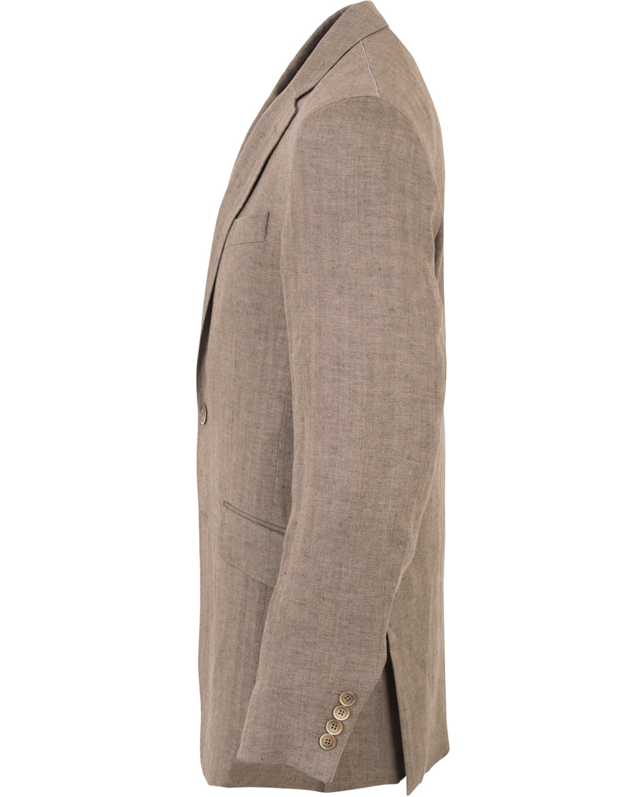 Herre | Dressjakker | Hackett | Linen Herringbone Blazer Beige