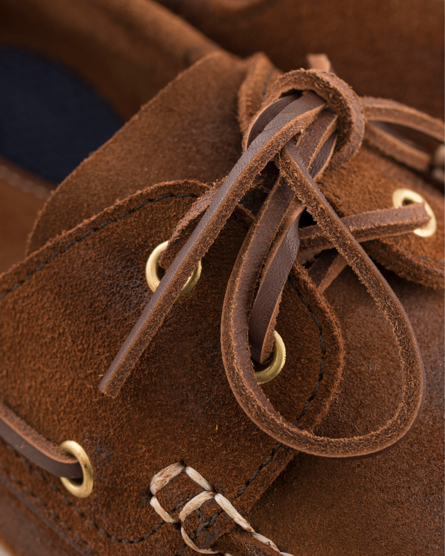 Herre | Henri Lloyd Harbour Waxed Suede Boat Shoe Mid Brown | Henri-Lloyd | Henri Lloyd Harbour Waxed Suede Boat Shoe Mid Brown