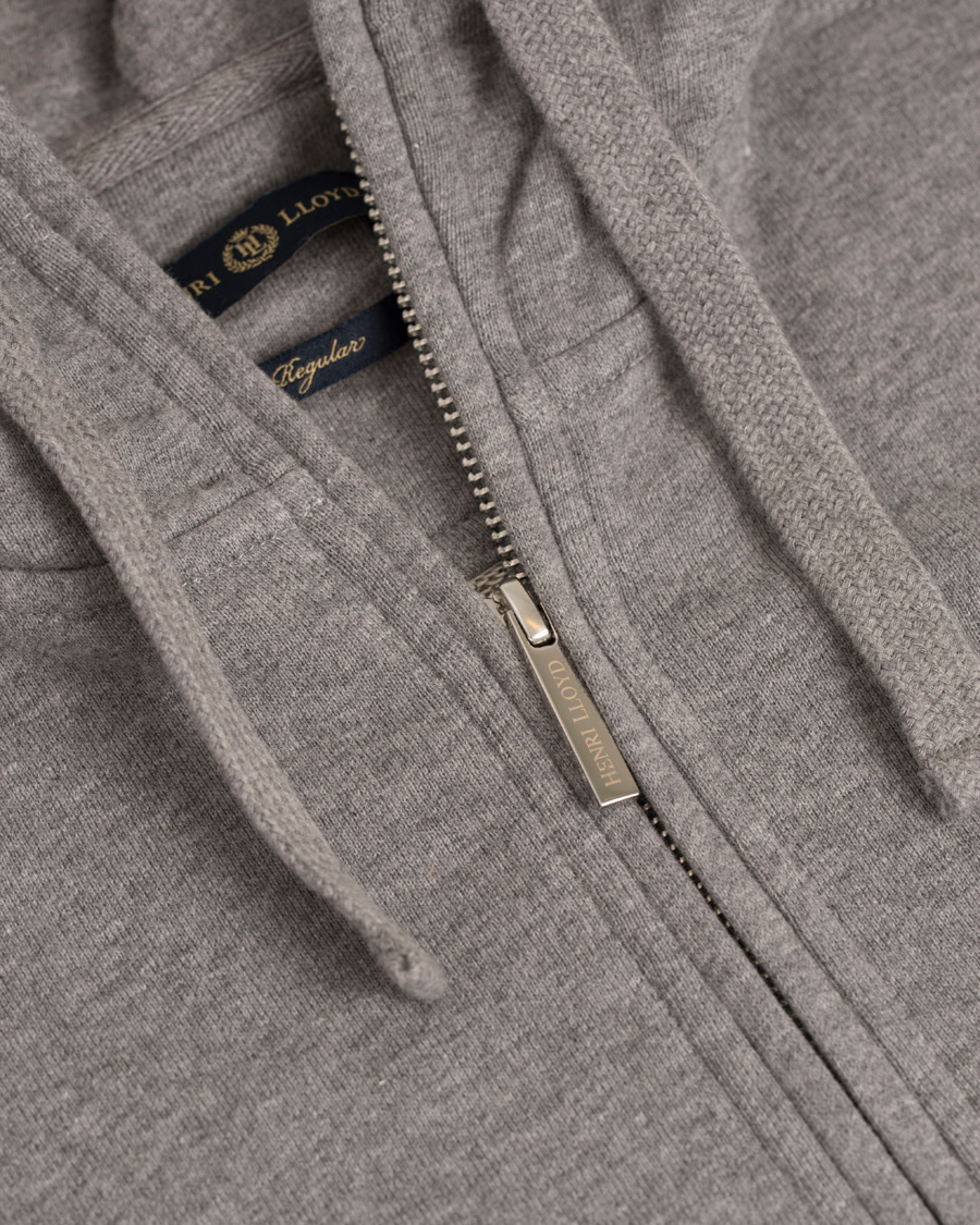 Herre | Gensere | Henri-Lloyd | Henri Lloyd Bredgar Full Zip Hoodie Grey Marl