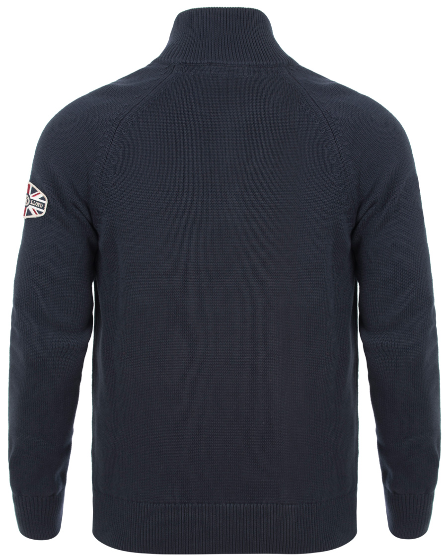 Herre | Gensere | Henri-Lloyd | Henri Lloyd Branded Danesford Knitted Half Zip Navy