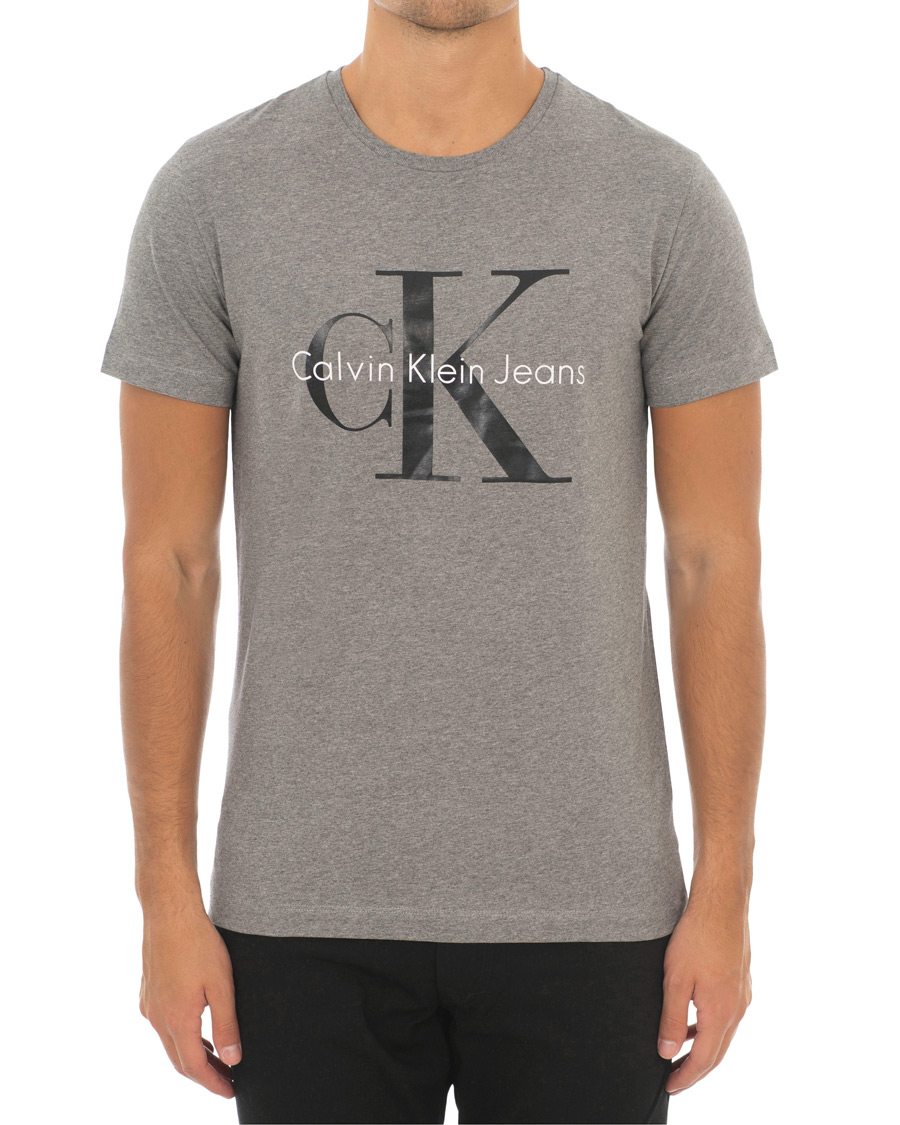 Herre | T-Shirts | Calvin Klein Jeans | True Icon Crew Neck Tee Mid Grey Heather