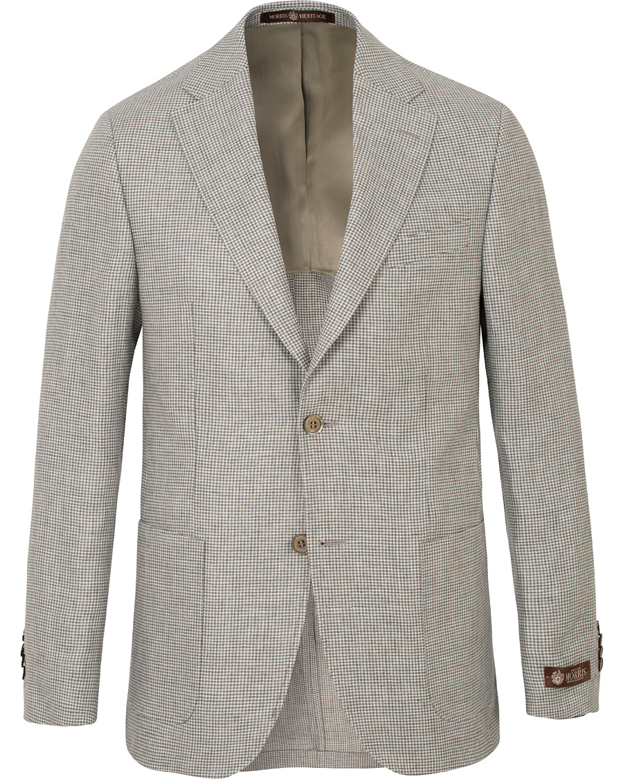 Herre | Dressjakker | Morris Heritage | Frank Minicheck Linen Blazer Grey
