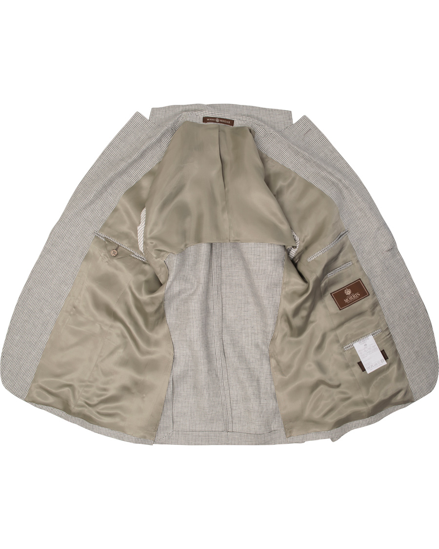 Herre | Dressjakker | Morris Heritage | Frank Minicheck Linen Blazer Grey