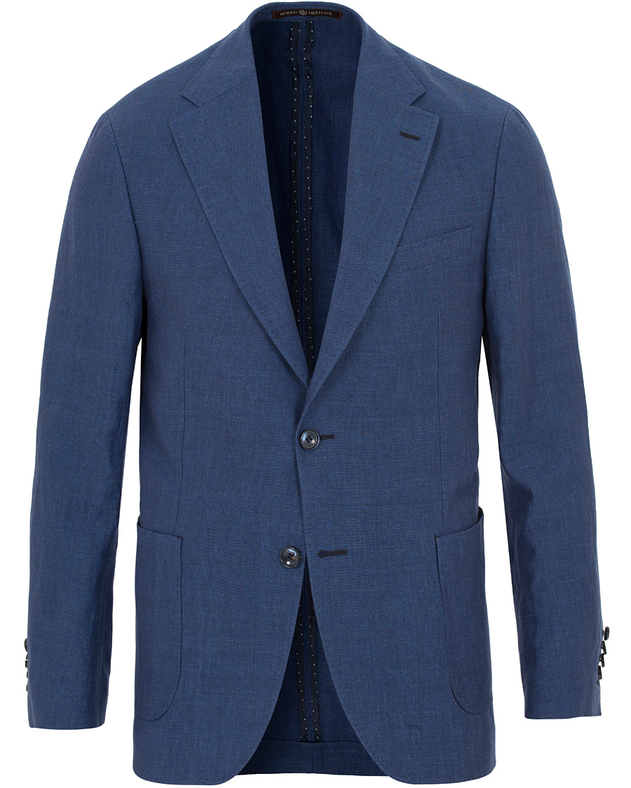 Herre | Dressjakker | Morris Heritage | Frank Oxford Linen/Cotton Blazer Navy